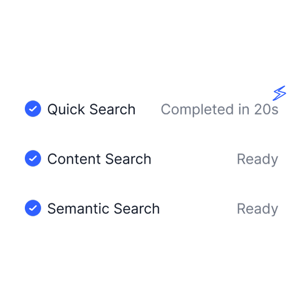 Gety Quick Search completed