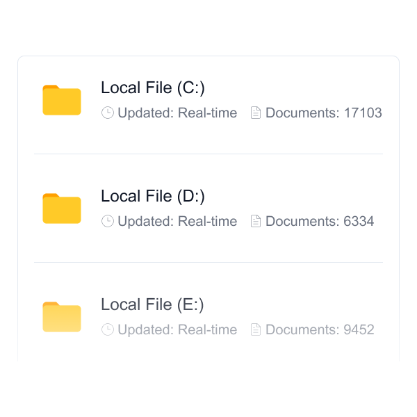 Gety full-disk indexing for drives C, D, and E